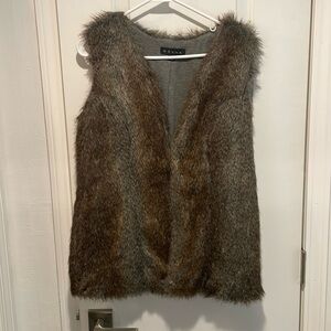 Faux fur vest